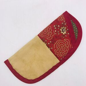 Handmade Sunglasses Eyeglasses Case Soft Fabric Color Block Padded 8" x 3.5"